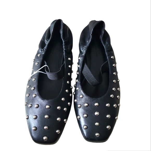 Design Concept Studio Shoes - Leather Studded Ballet Flats NWT sz 9 Shoes